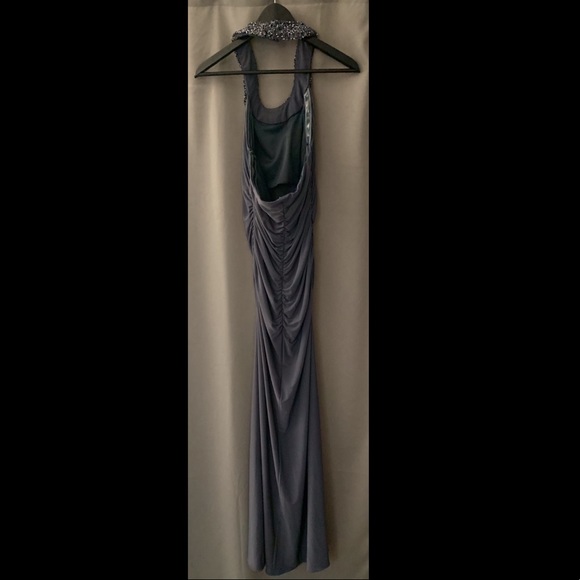 Maxi dress / Formal JS Boutique Dress / Rhinestone gray Maxi - Picture 4 of 4